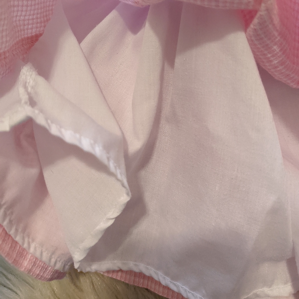 Vintage Baby Togs pink dress with white collar and cute bunny size 3-6 months - Picture 10 of 10